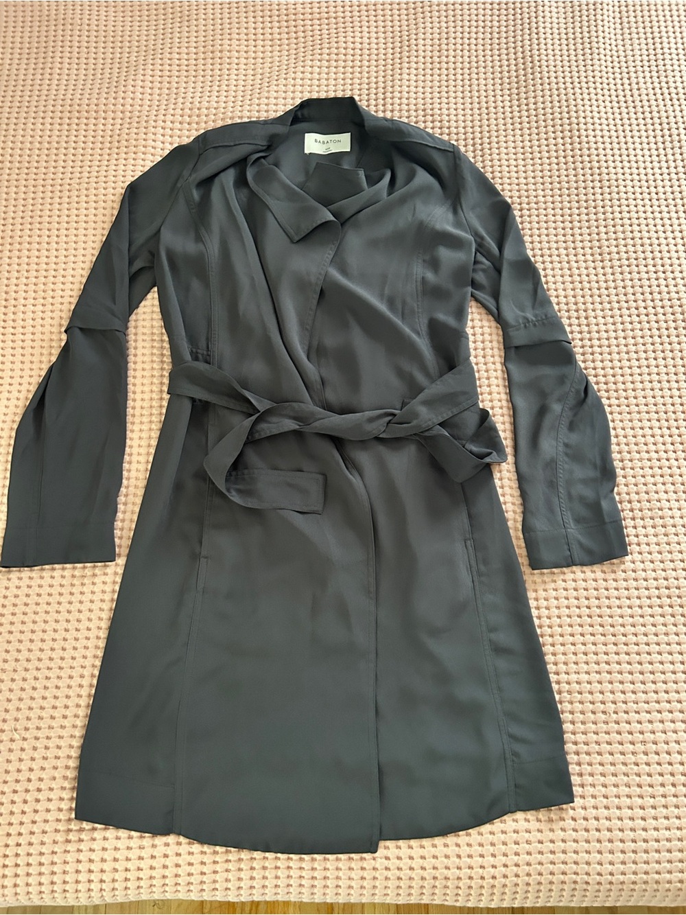 Aritzia Babaton NWT Flowy Trench Coat/Cardigan in Black Size XXS